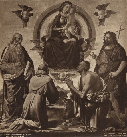 Hanfstaengl — Kgl. Galerie Berlin. Domenico Ghirlandaio. Maria mit Kind und Heiligen — insieme